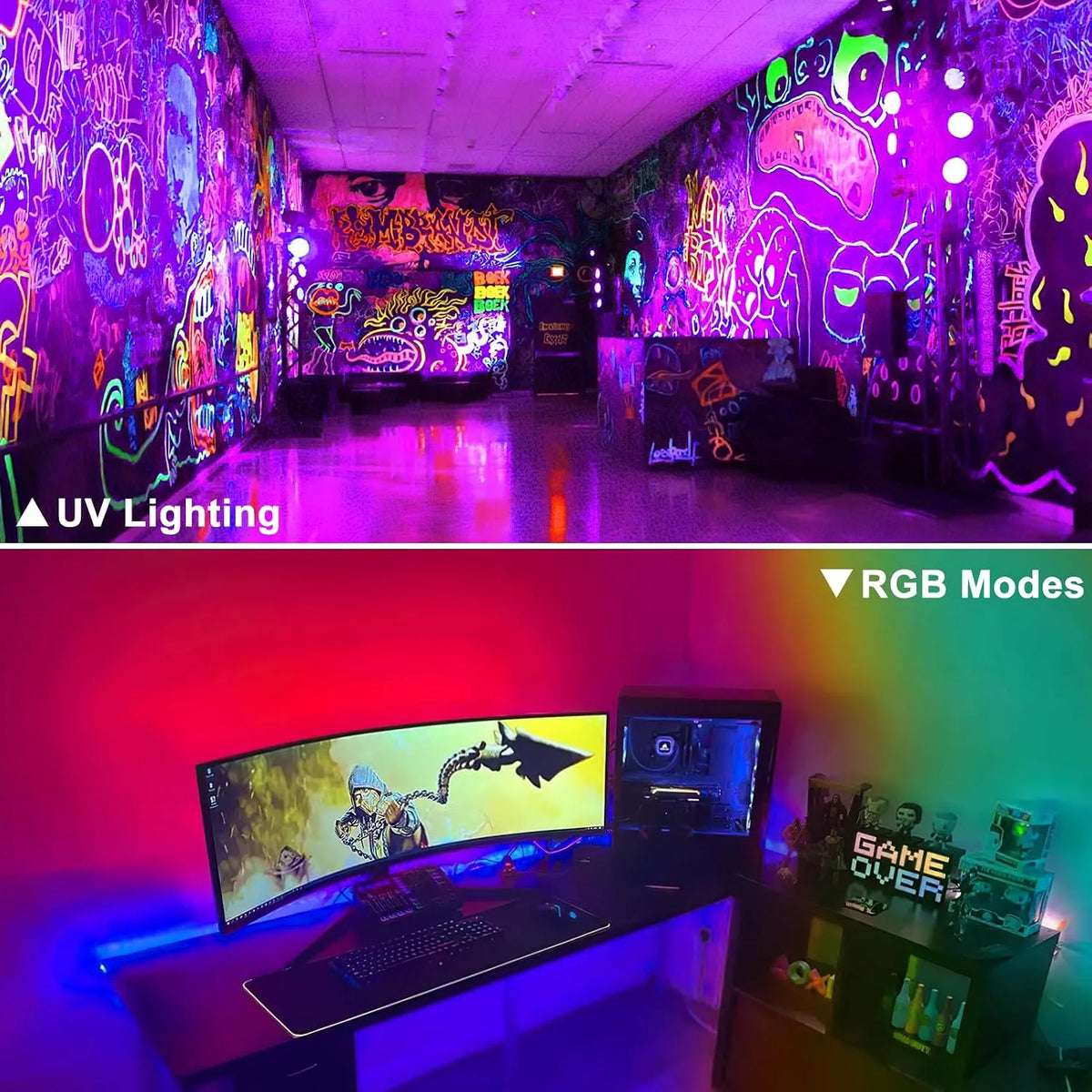 LED UV RGB Reflektor 28 x 13,5 x 5,4 cm 1 Kos