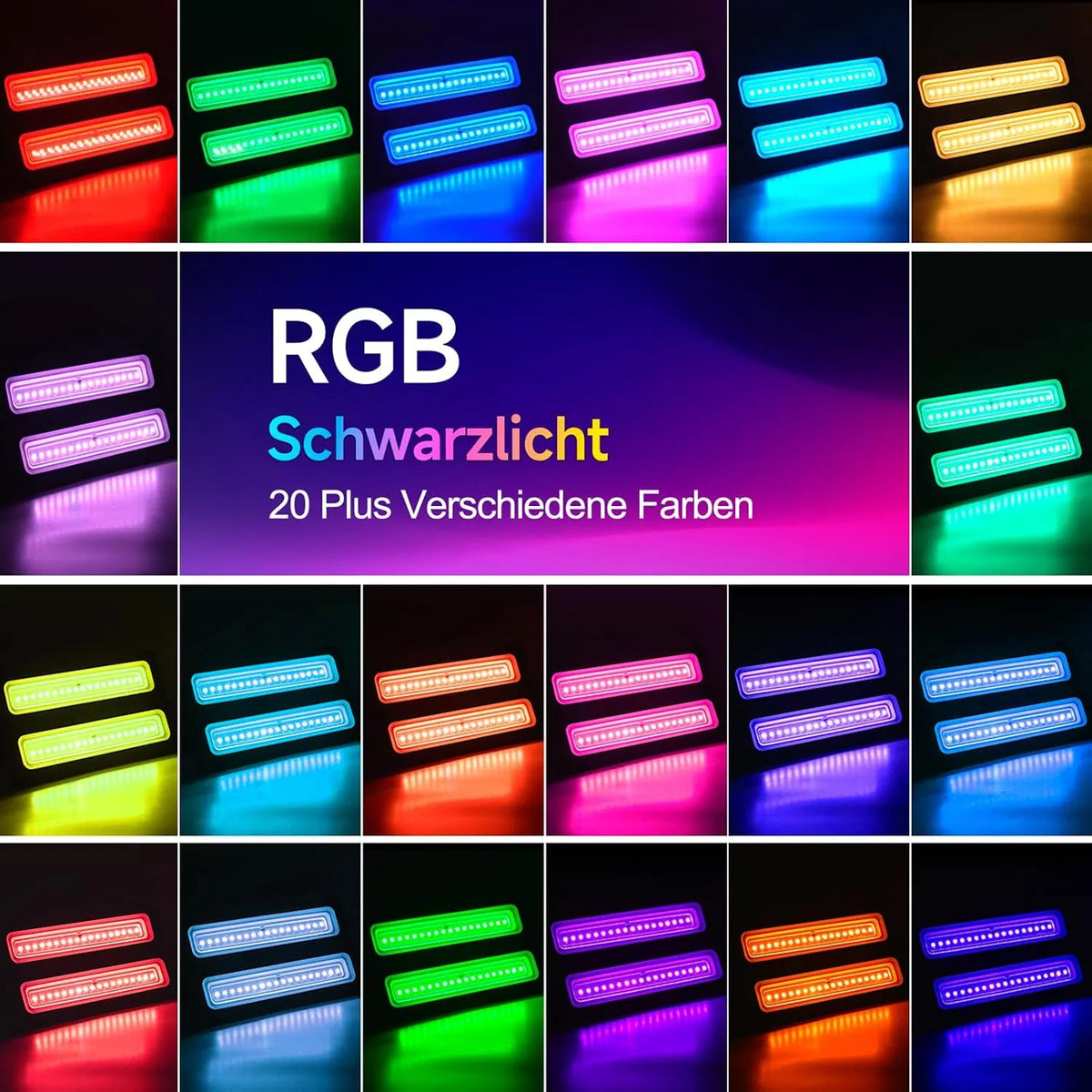 LED UV RGB Reflektor 28 x 13,5 x 5,4 cm 1 Kos