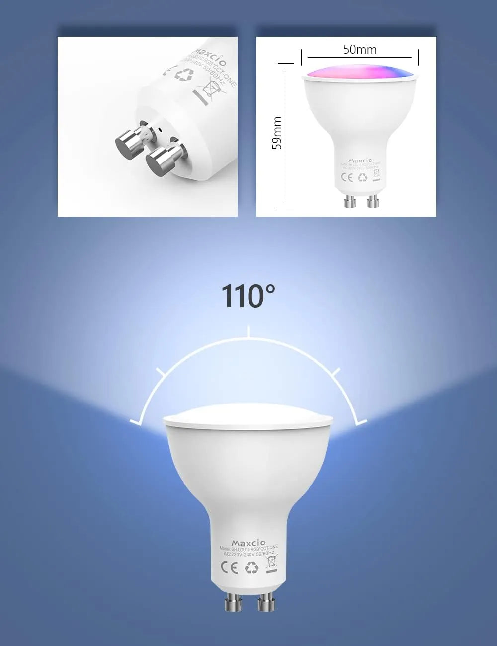 Maxcio Pametna LED Sijalka GU10 4 Kosi