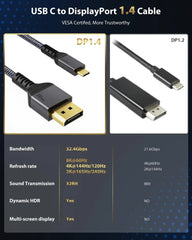 Maxonar Kabel USB C na DisplayPort 200 cm