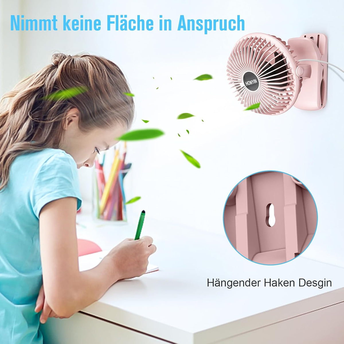 Mini USB Namizni Ventilator s Ščipalko 12,7 cm