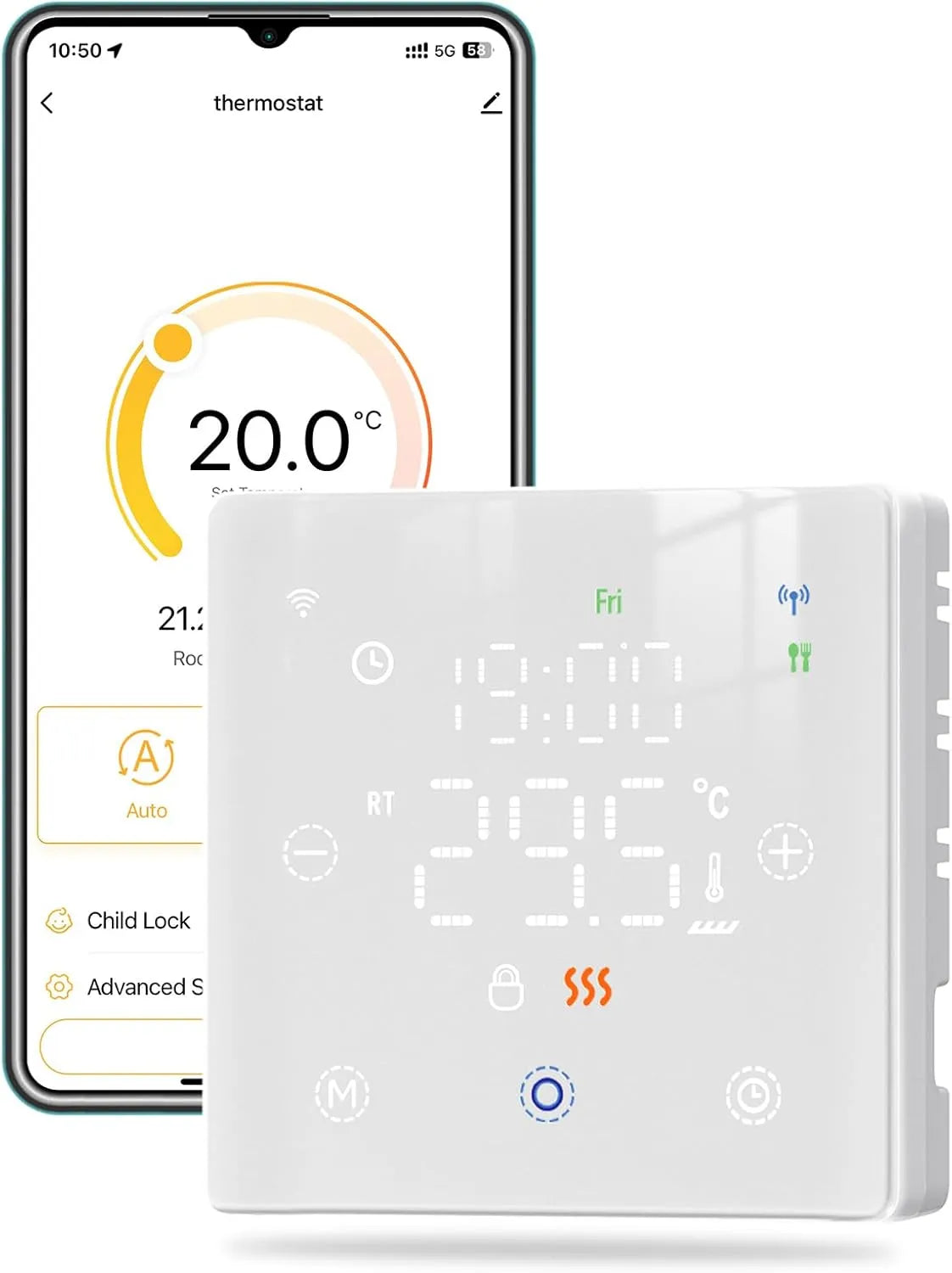 MOES Pametni Termostat Zigbee Baterijski 1 Kos