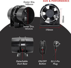 Moonjor Aksialni Cevni Ventilator Premer 150 mm