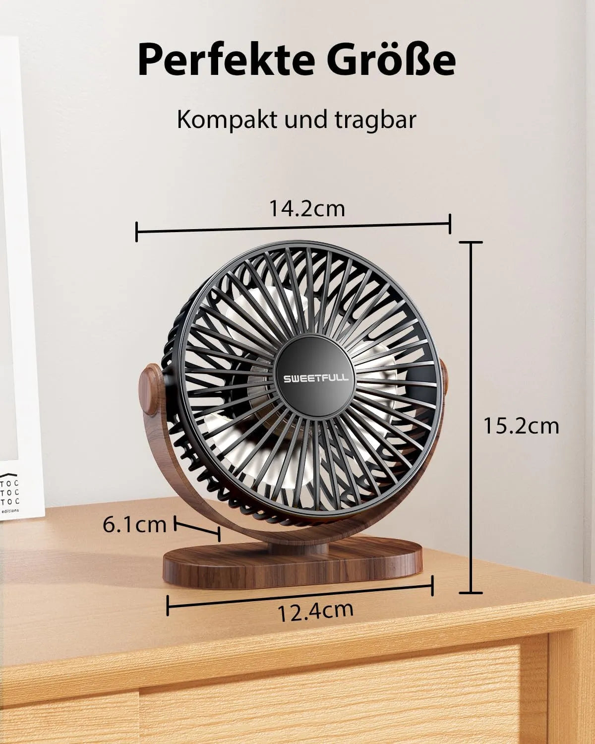 Namizni USB Ventilator 15.5 x 6.4 x 14 cm