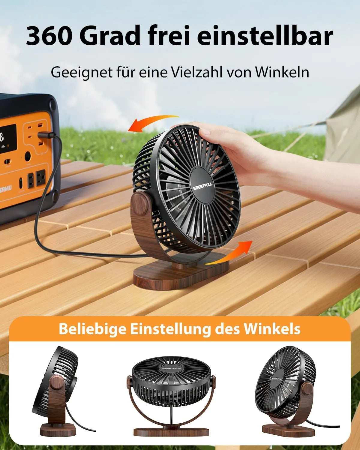 Namizni USB Ventilator 15.5 x 6.4 x 14 cm