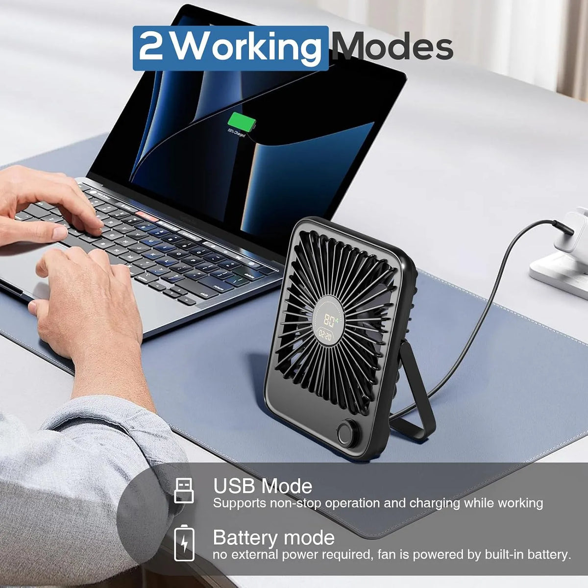 Namizni USB Ventilator 3,2 x 13,5 x 16 cm