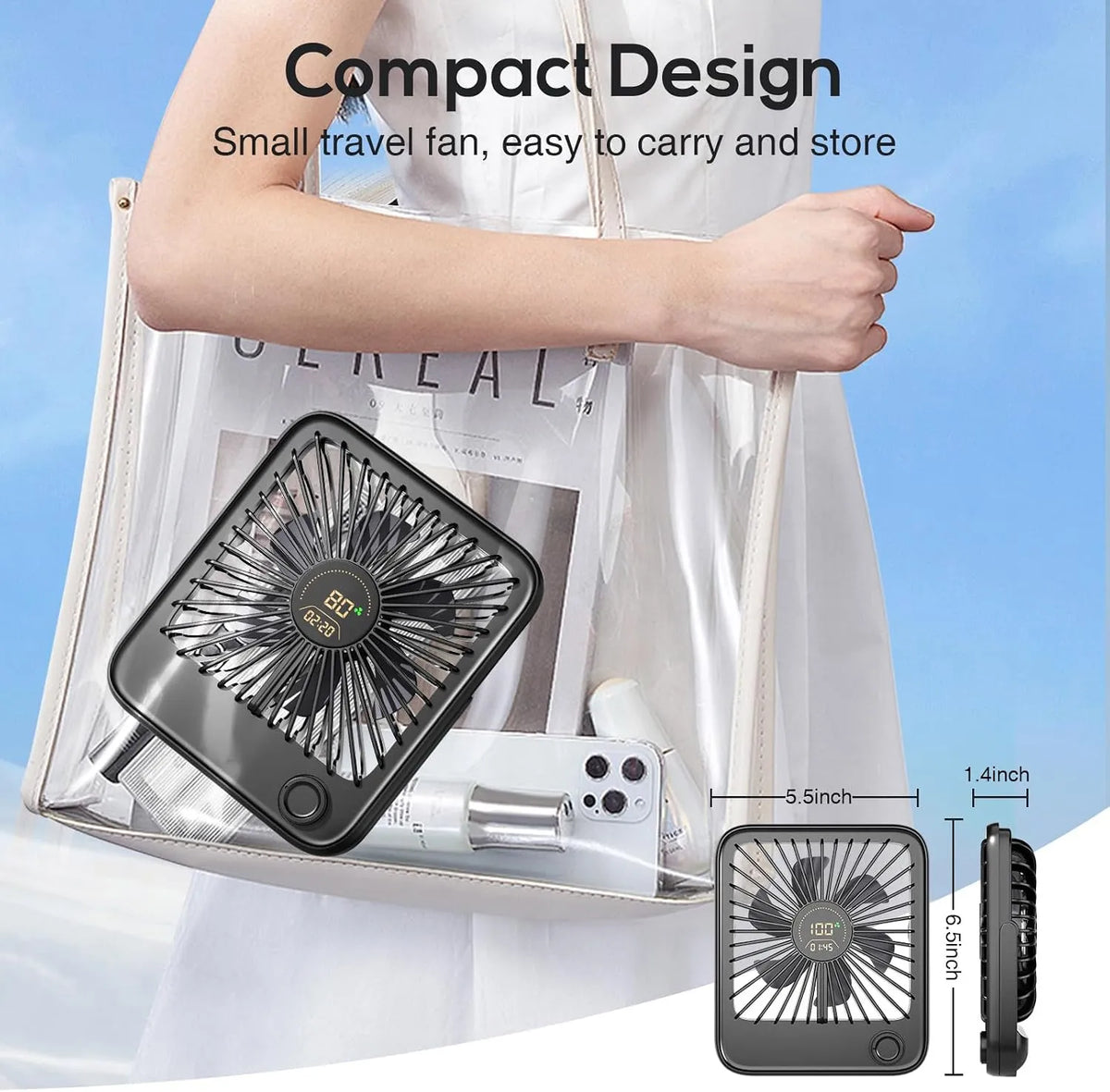 Namizni USB Ventilator 3,2 x 13,5 x 16 cm