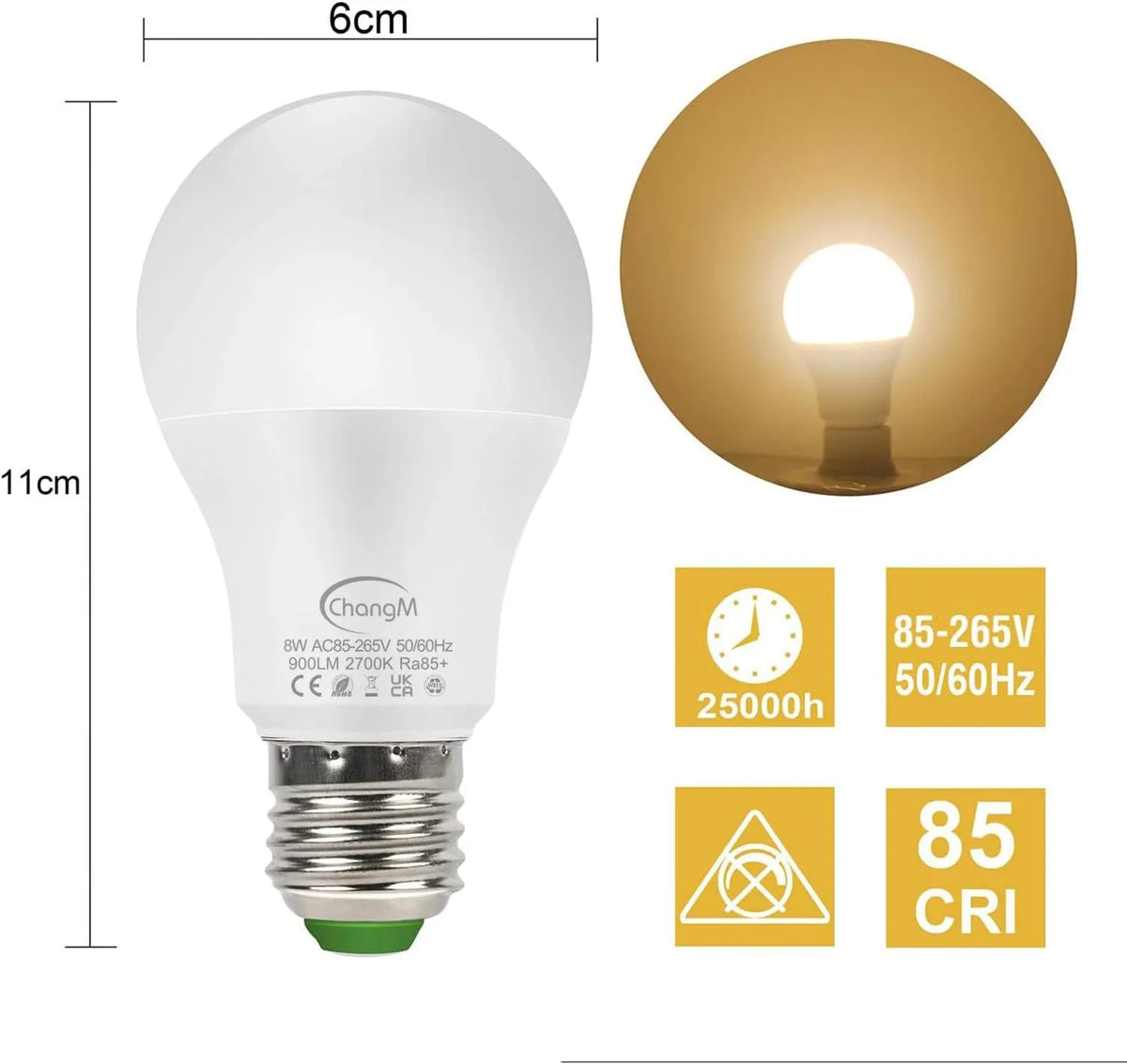 NetBoat LED Sijalka E27 s Senzorjem Dan Noč 4 Kos