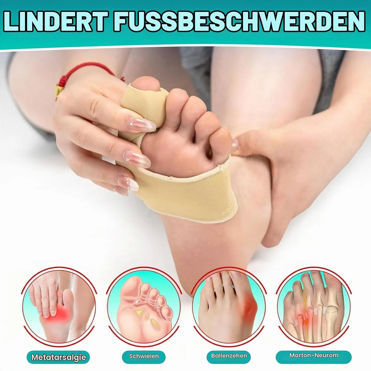 Nogavice za Hallux Valgus z Gel Blazinico, 2 Kosa