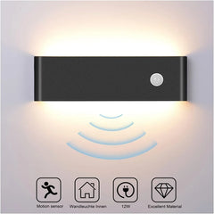 Notranja LED Stenska Svetilka s Senzorjem Gibanja 31x9 cm