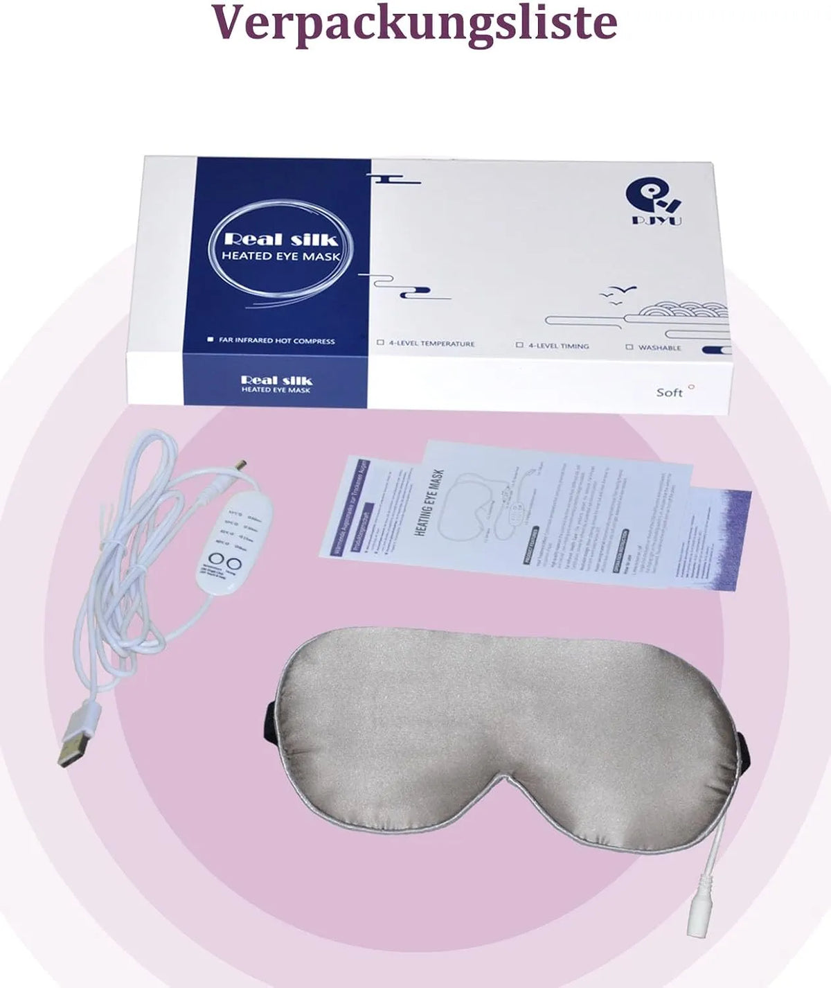 Ogrevana Svilena Maska za Oči