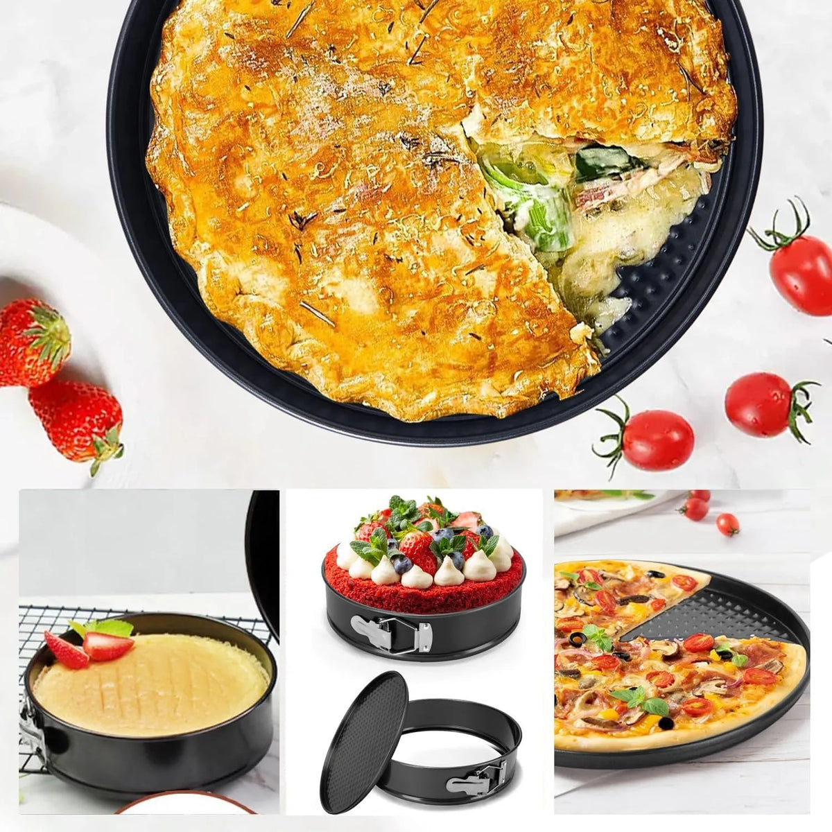 Okrogli Modeli za Torte s Snemljivim Dnom 3 Kosi