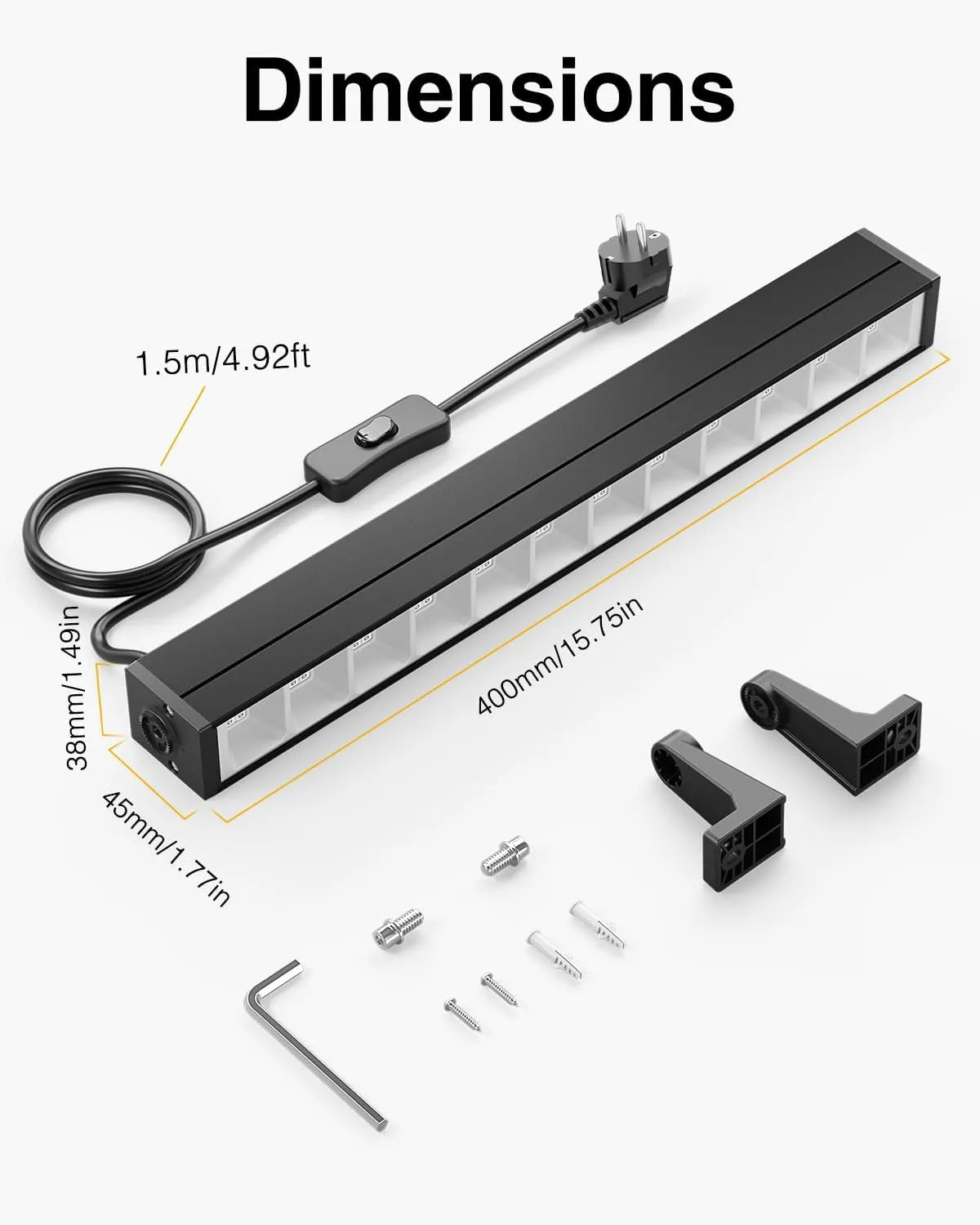 Onforu UV LED Letev 42 x 4 x 5 cm