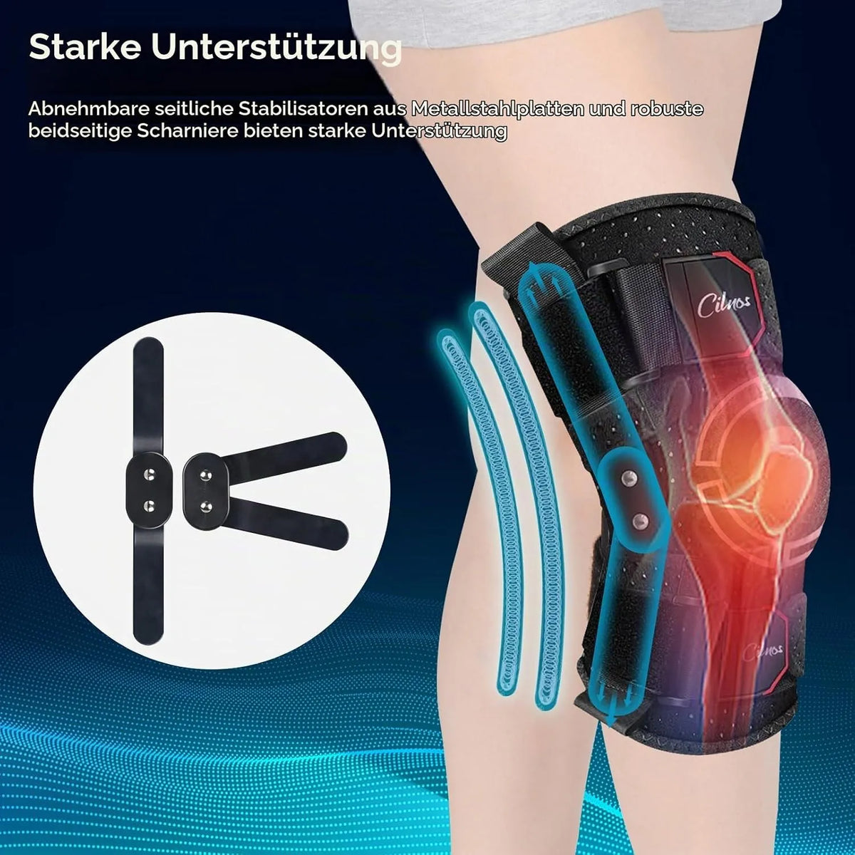 Opornica za Koleno z Gel Blazinico in Stranskimi Stabilizatorji