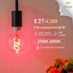 Pametna Vintage LED Sijalka E27 RGBCCT 5W 1 Kos