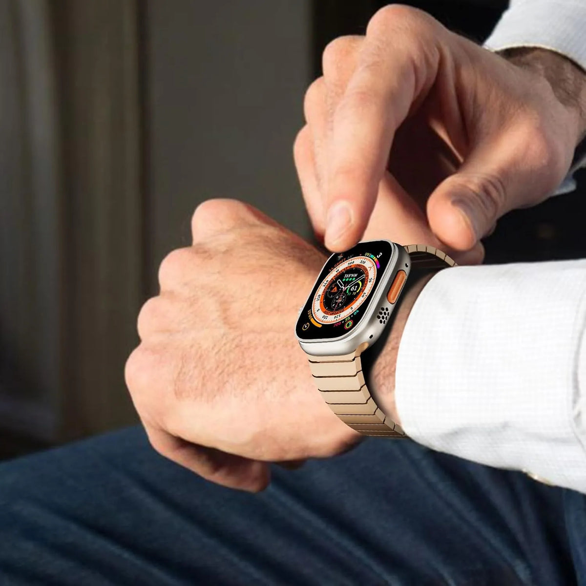 Pašček za Apple Watch Iz Titana in Nerjavečega Jekla
