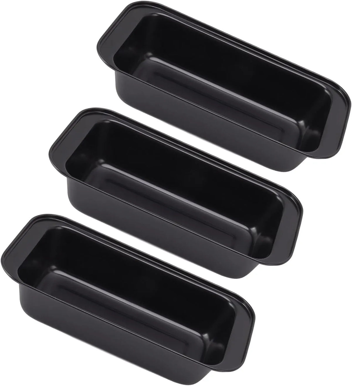 Pekač Za Kruh Iz Ogljikovega Jekla 25 X 13 X 6 Cm Črn 3 Kosi