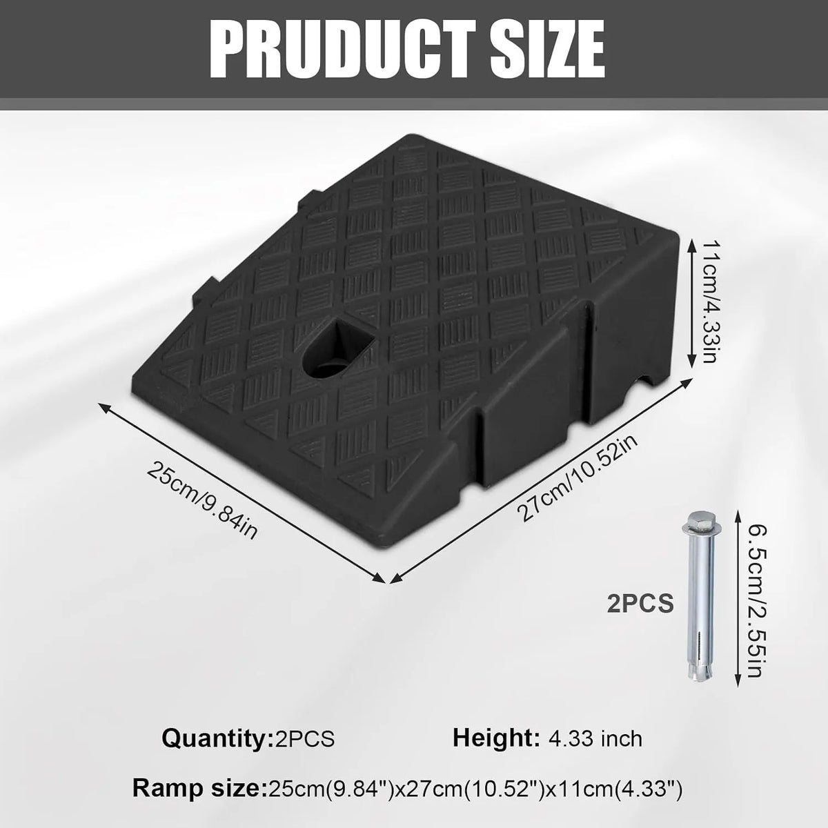 Plastične Robniške Rampe 25x27x11 cm 2 Kosa
