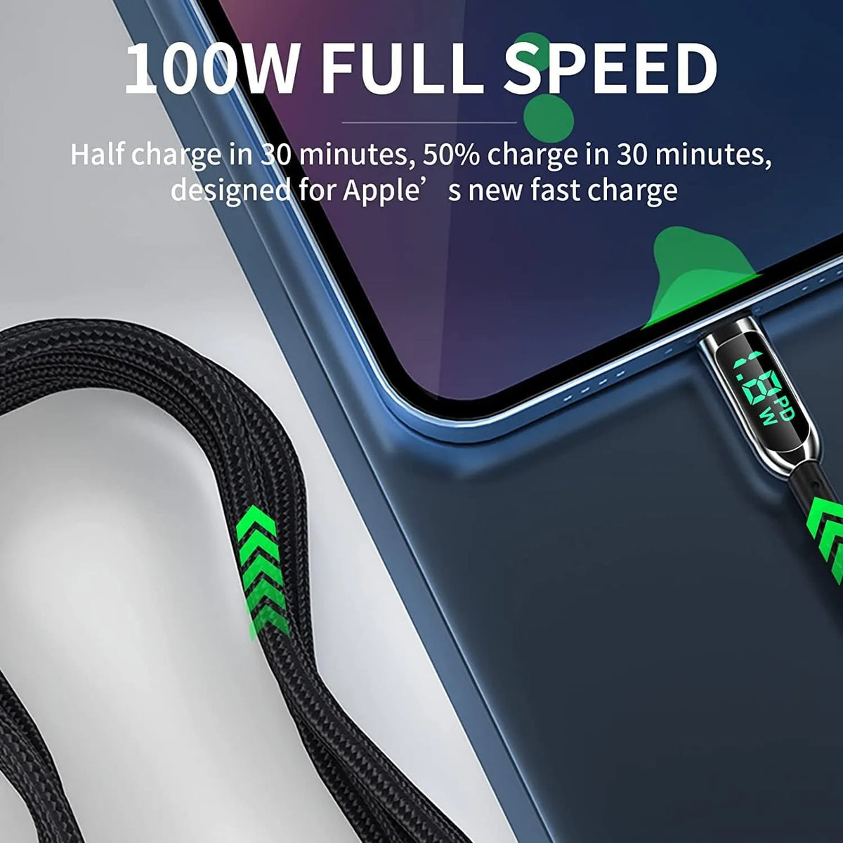 Polnilni Kabel USB-C v Lightning z LED Zaslonom 500 cm
