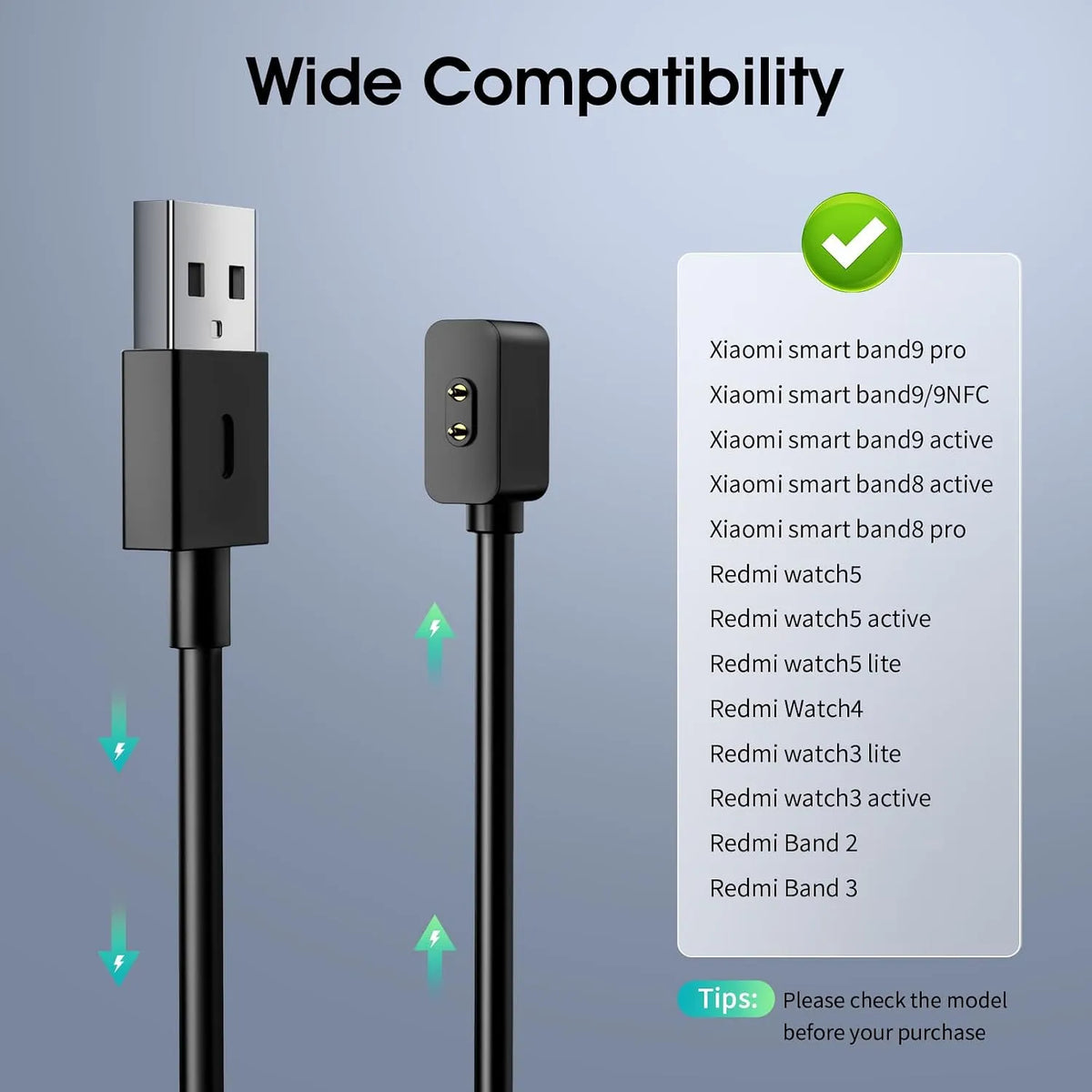 Polnilni Kabel za Xiaomi Smart Band in Redmi Watch 2 Kosa