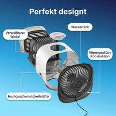 Prenosna Klimatska Naprava Ventilator z Vodnim Hlajenjem 35x25x40 cm