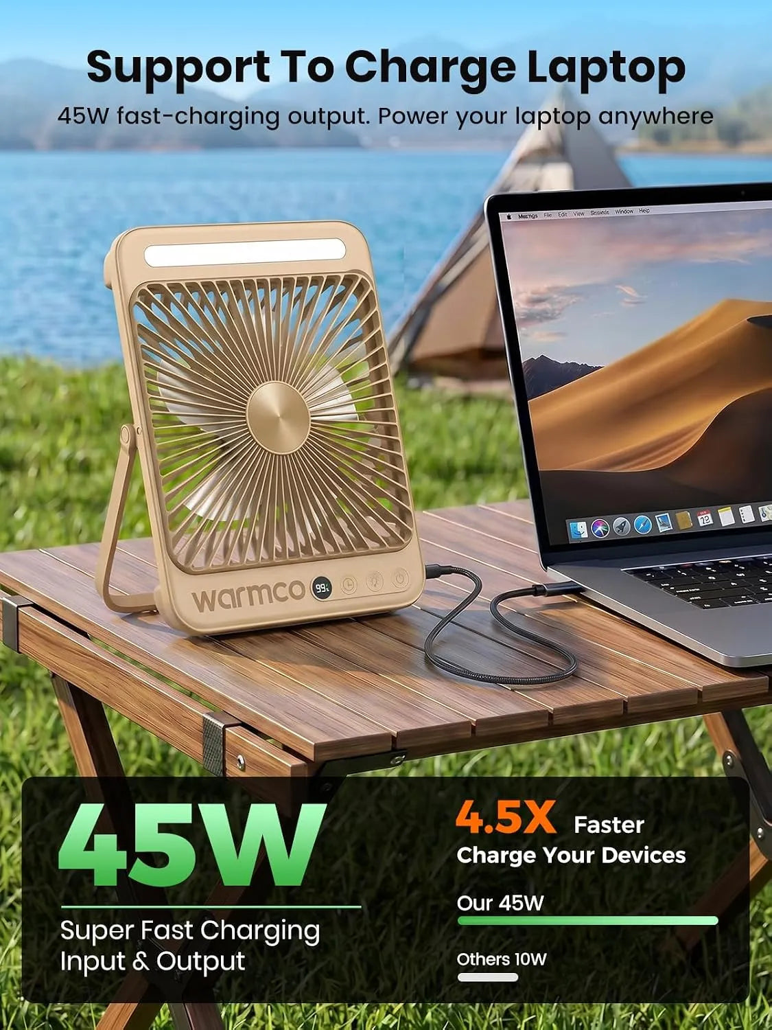 Prenosni Kamp Ventilator 20000mAh 45W 1 Kos