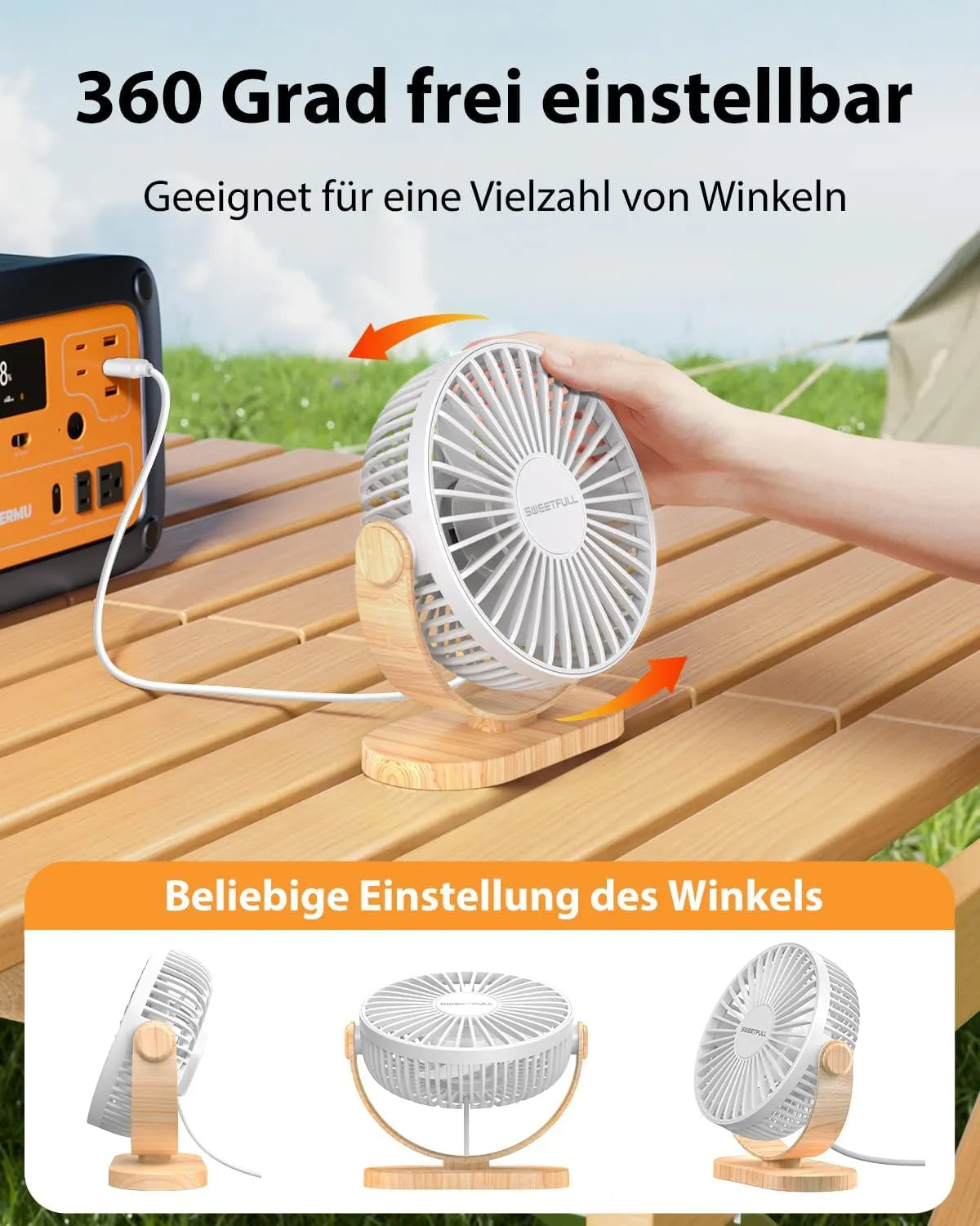 Prenosni USB Namizni Ventilator 15,2 x 6,3 x 13,9 cm
