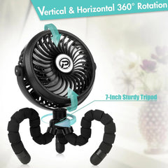 Prenosni Ventilator za Voziček 12x12x14 cm