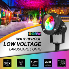 RGB LED Vrtna Svetilka s Talnim Klinom 2 Kosa