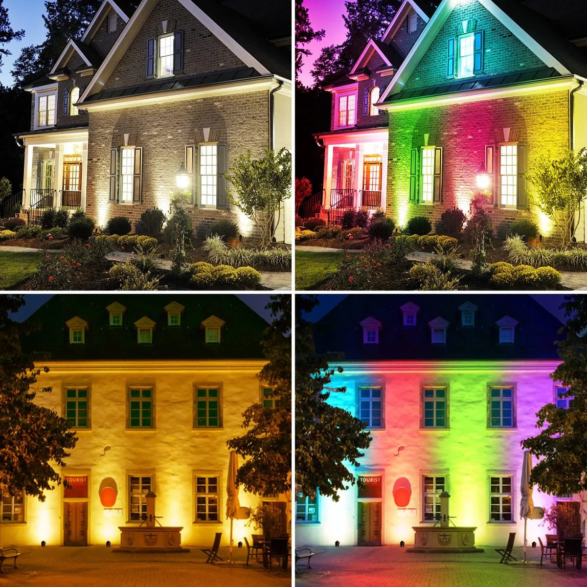 RGB LED Vrtna Svetilka s Talnim Klinom 2 Kosa