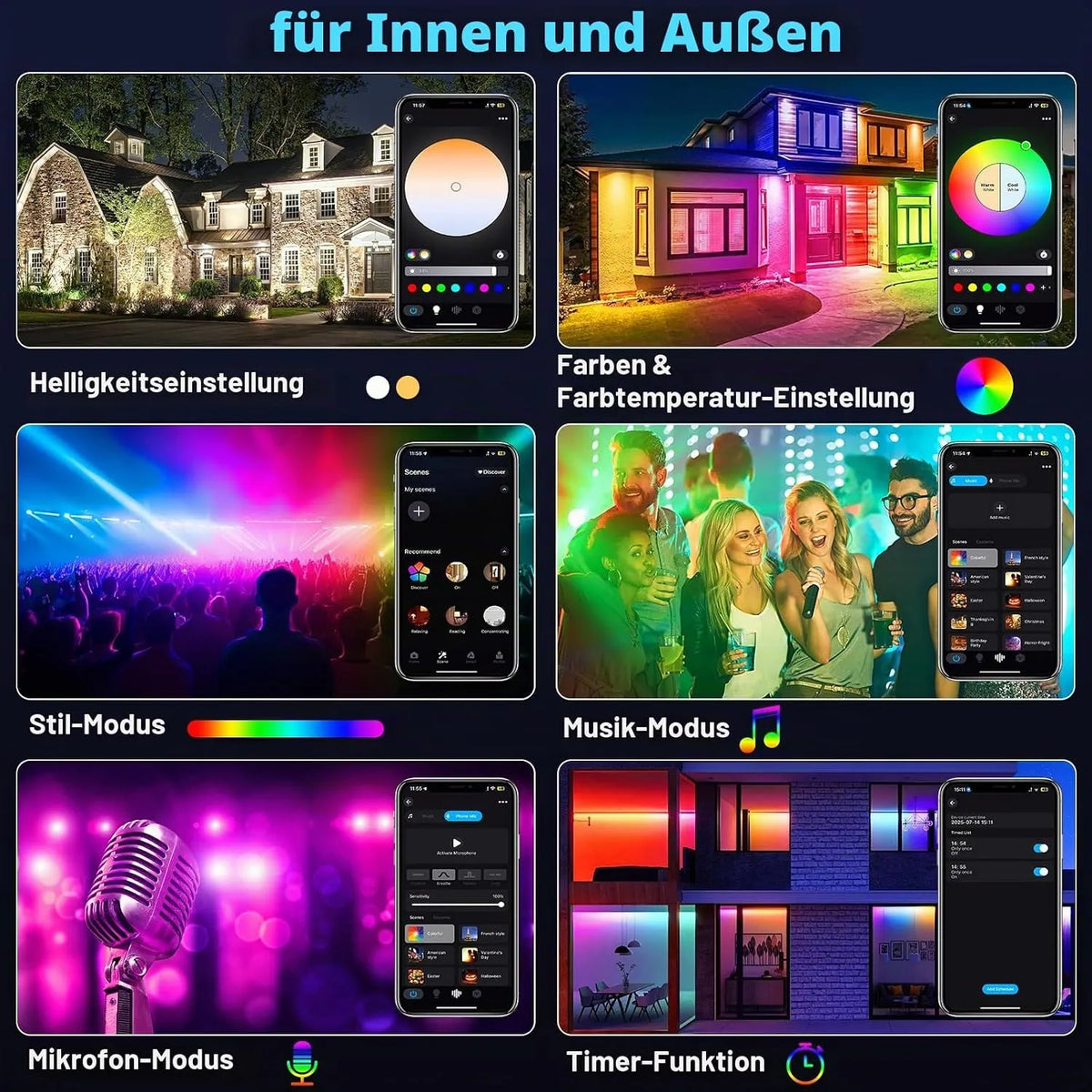 RGB LED Zunanji Reflektor 30 W, 4 Kosi