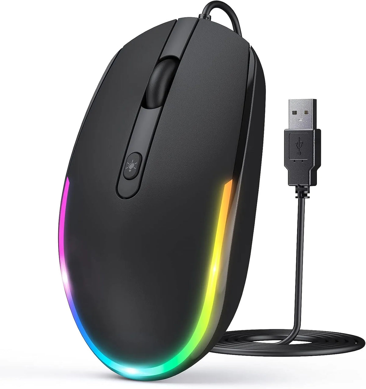 Seenda Žična Miška z RGB Osvetlitvijo 11.5 x 5.6 cm