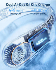 Shenzhen Aixiong Technology Prenosni Vratni Ventilator Modra