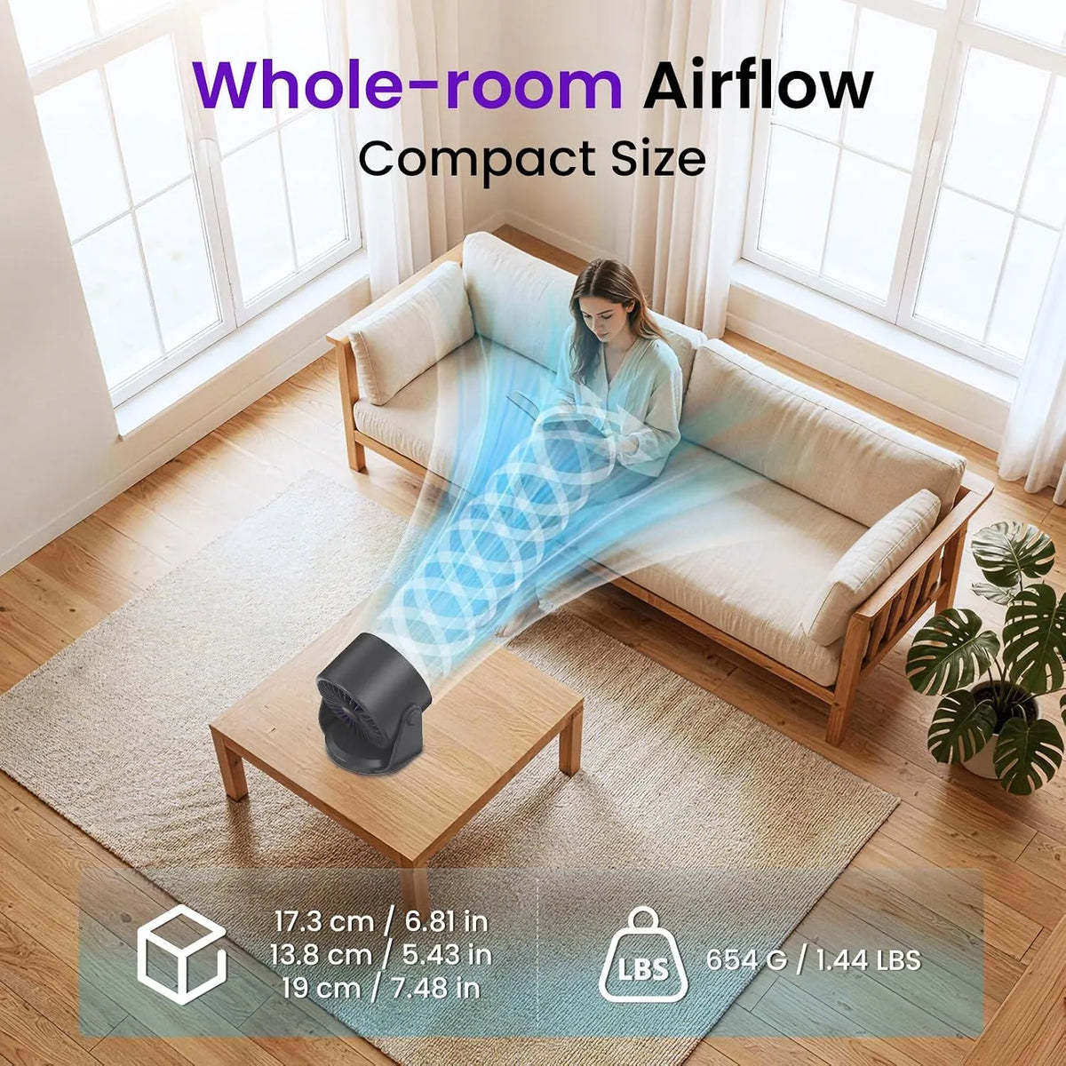 Shenzhen Little Black Technology Electronics Co., Ltd. Namizni Ventilator 19x17x13.5 cm