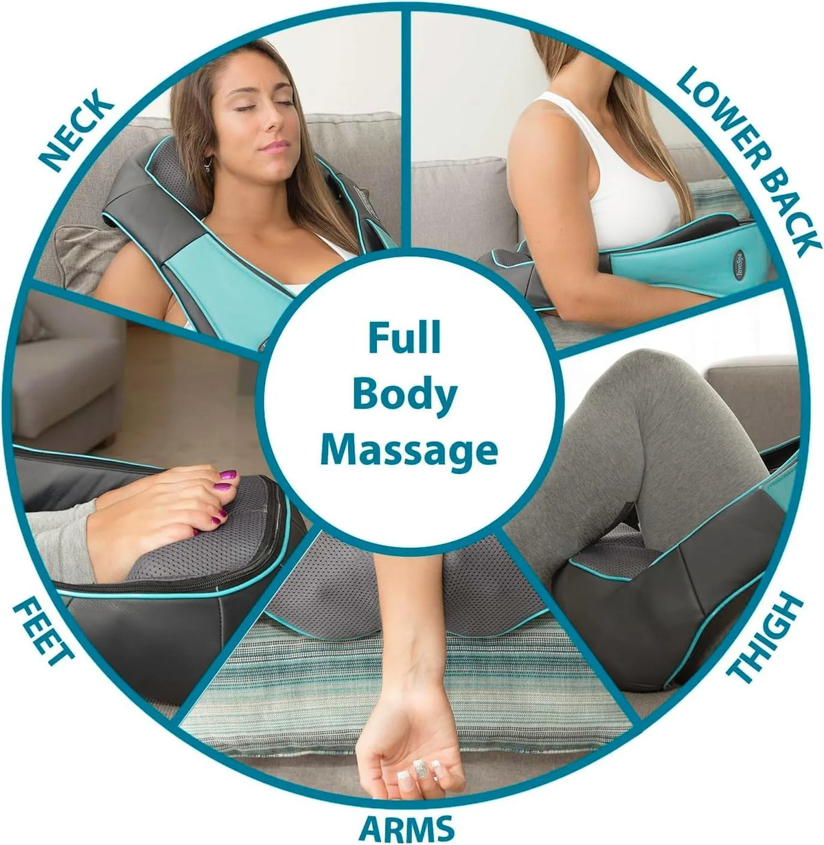 Shiatsu Masažna Blazina za Vrat in Telo 1 Kos