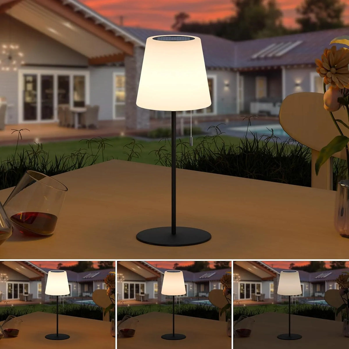 Solarna Namizna Zunanja LED Svetilka 8x8x10 cm
