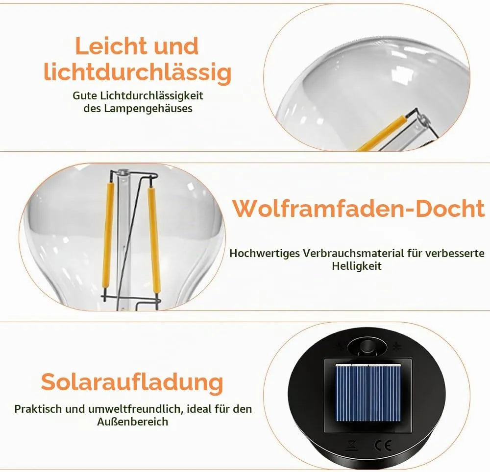 Solarne LED Žarnice za Zunanjo Razsvetljavo 8,5 cm, 4 Kosi