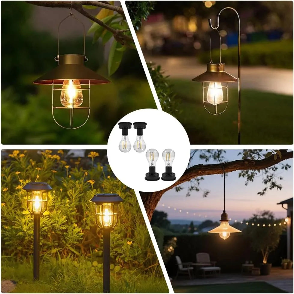 Solarne LED Žarnice za Zunanjo Razsvetljavo 8,5 cm, 4 Kosi