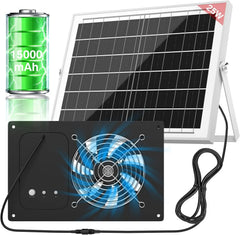 Solarni Ventilator z Baterijo in Časovnikom 28 cm