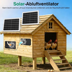 Solarni Ventilator z Baterijo in Časovnikom 28 cm
