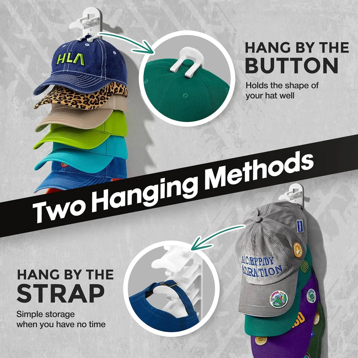 Stensko Držalo za Kape in Klobuke 1 cm x 1 cm x 1 cm