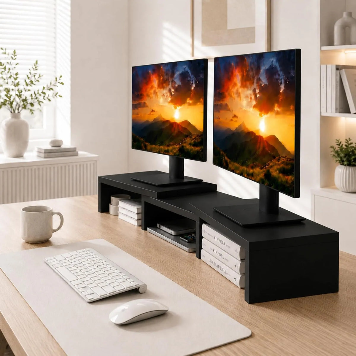 Stojalo Za Dva Monitorja 23 x 116 x 12.6 cm