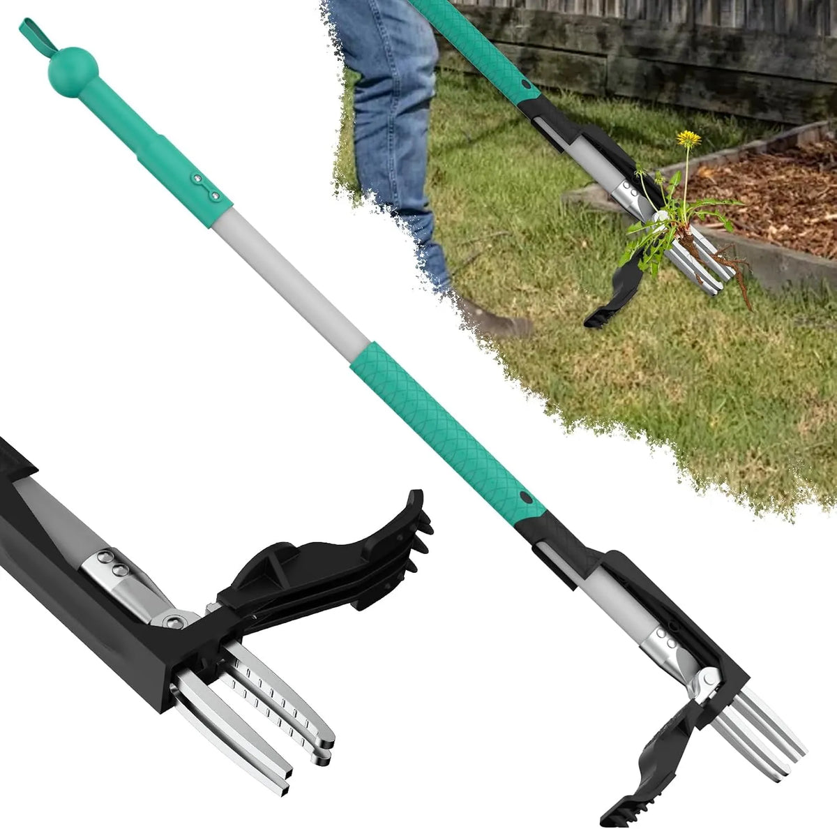 Stoječi Odstranjevalec Plevela s 4 Kremplji 99 cm