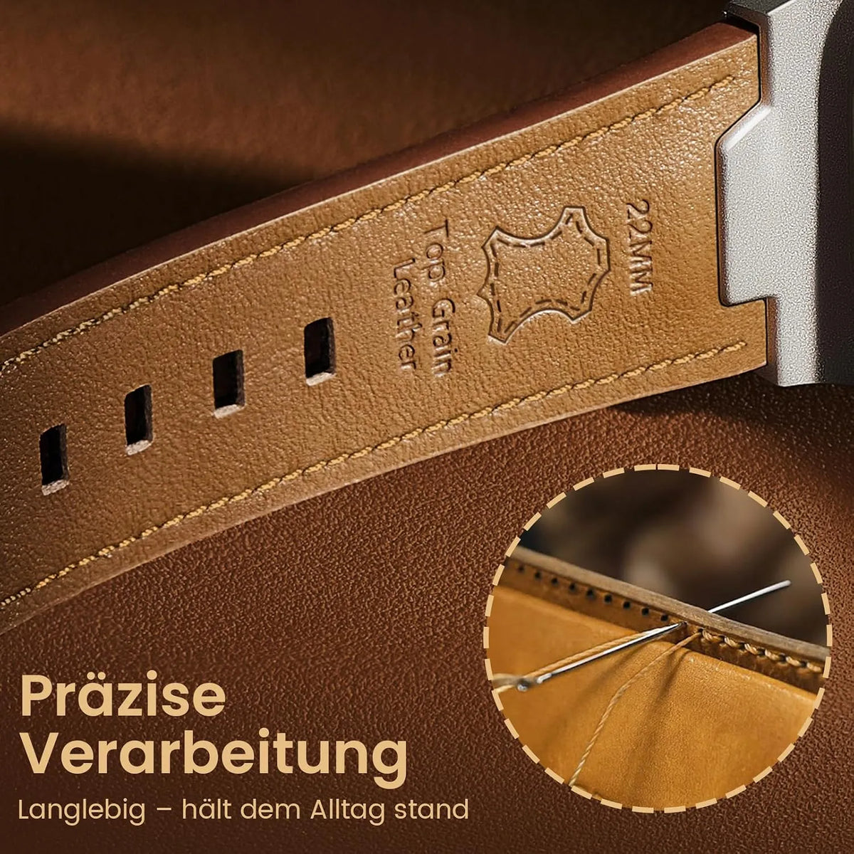 Suitisbest Usnjeni Pašček Za Apple Watch 42-49 mm 1 Kos