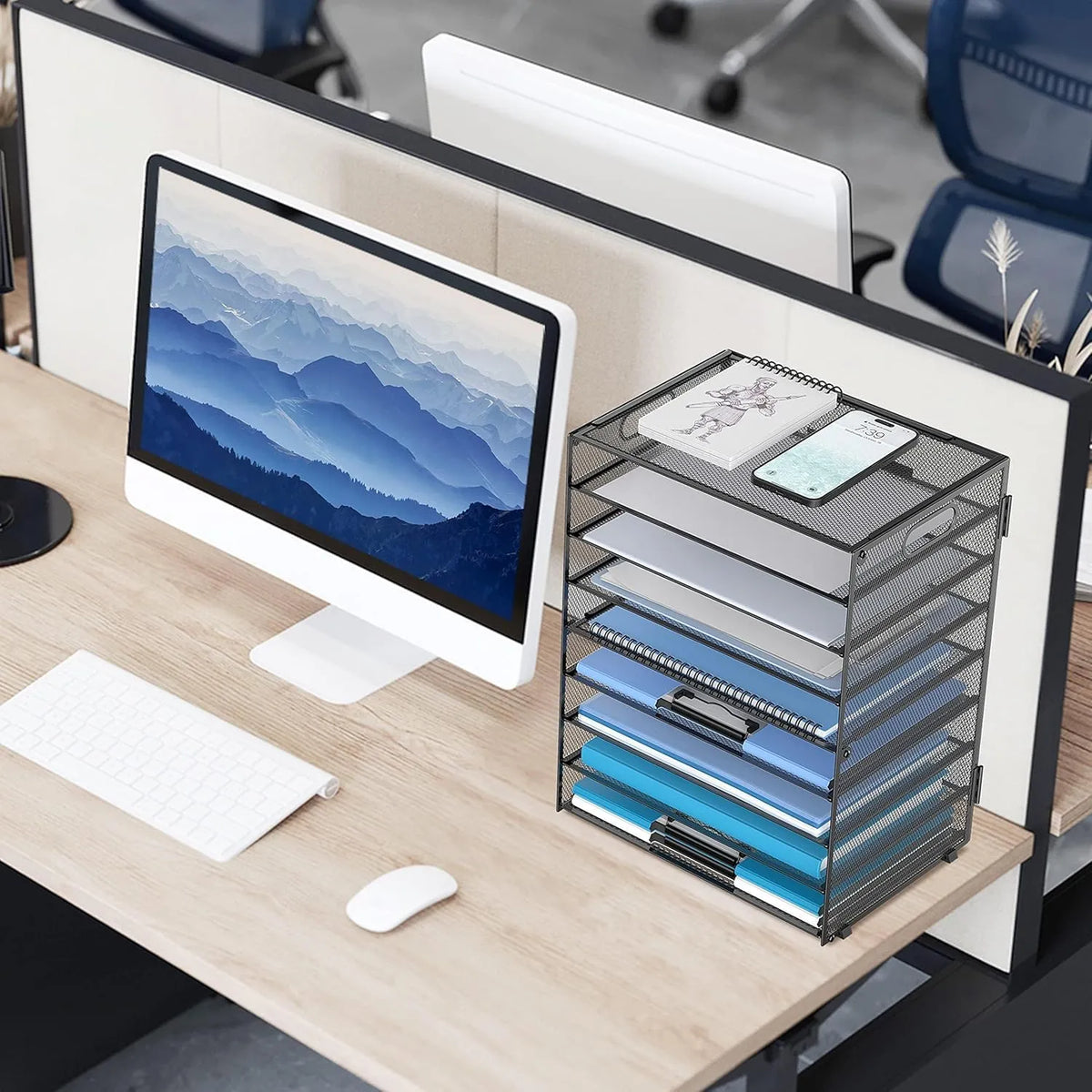 SUPEASY Namizni Organizator Dokumentov z 9 Razdelki 34.2 x 6.5 x 43 cm