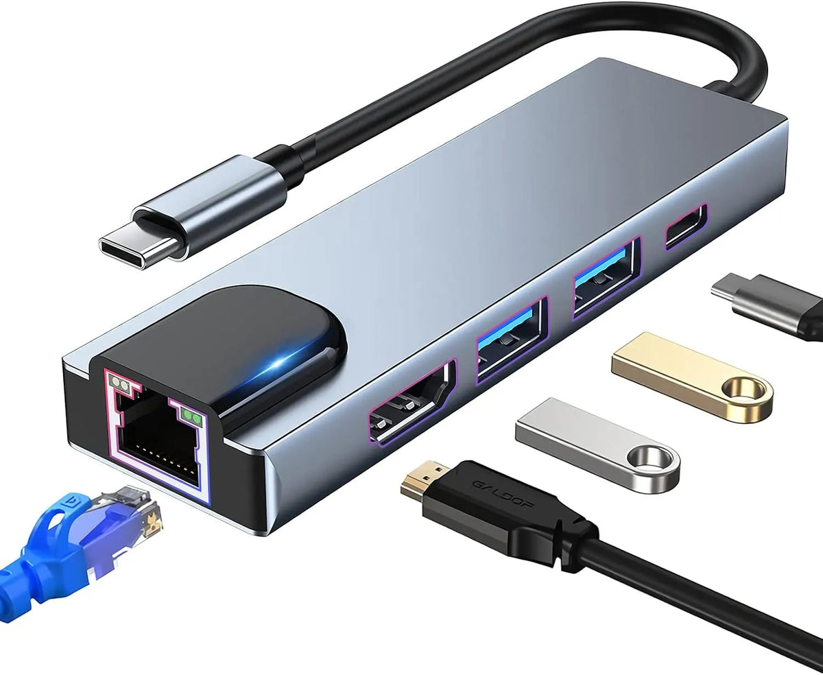 SZPACMATE USB C Razdelilnik za MacBook Pro/Air 10.3 x 3.3 x 1.1 cm