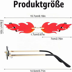 Tagaremuser Zabavna Očala v Obliki Plamena 2 Kosa