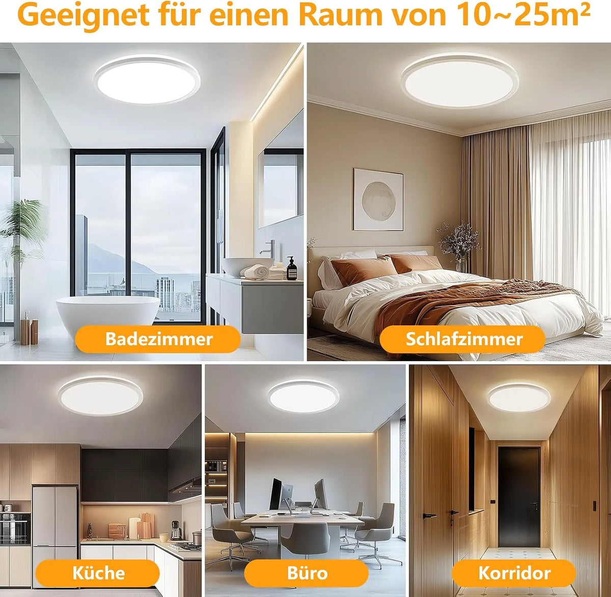 Taipow Zatemnilna LED Stropna Svetilka 30 cm