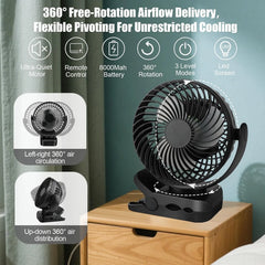 talifoca Mini USB Ventilator s Ščipalko 7 x 16 x 18.5 cm