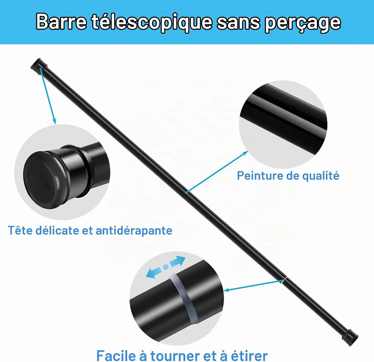 Teleskopska Palica za Zavese 48-70 cm